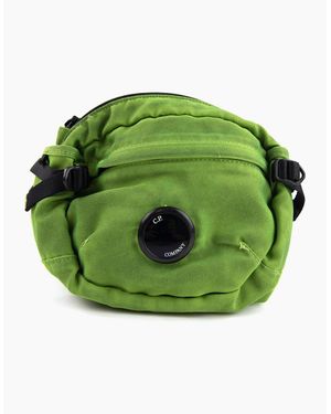 C.P. Company Garment Dyed Nylon Sateen Lens Waist Bag Dusty 661 - Green