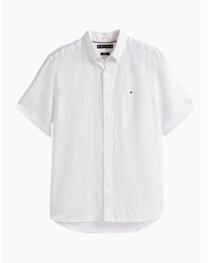 Tommy Hilfiger Pigment Dyed Linen Ss Shirt Ybr - White