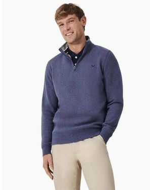 Crew Classic Half Zip Sweatshirt - Blue