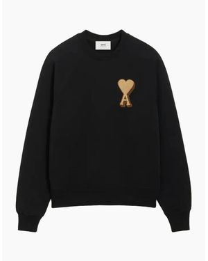 Ami Paris Ami De Coeur Patch Logo Sweatshirt - Black