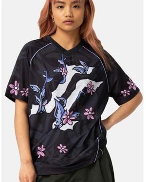 Santa Cruz Flourish Jersey Short Sleeve T-Shirt - Blue