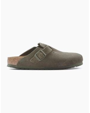 Birkenstock Boston Suede Sandals - Brown