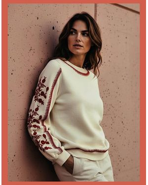 Nooki Design Catalina Embroidered Jumper - Brown