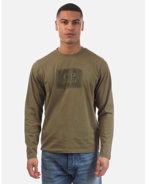 C.P. Company 30/1 Jersey Logo T-Shirt - Green