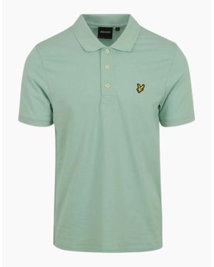 Lyle & Scott Lyle & Scott Brand Chest Logo Shadow Polo Shirt - Green