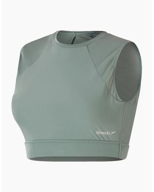 Speedo Ladies Mesh Crop Top - Green