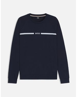 BOSS Authentic Cotton Terry Sweatshirt - Blue