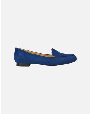 XY London Ladies Ashleen Low Block Heel Ballerina Flats - Blue
