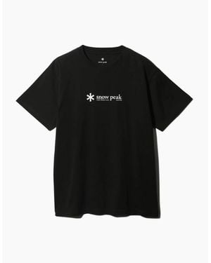Snow Peak Snow Peak Soft Cotton Logo Short Sleeve T-Shirt - Black