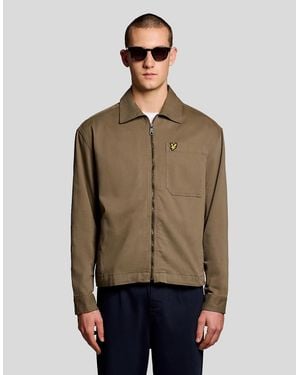 Lyle & Scott Lightweight Enzyme Wash Overshirt - Natural