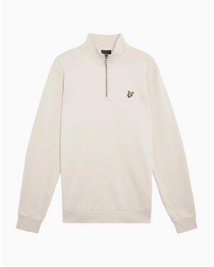 Lyle & Scott Lyle & Scott Cotton Loopback 1/4 Zip Sweatshirt Cove - White