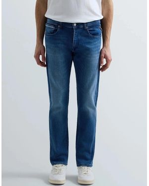 Replay Grover Power Stretch Straight-Fit Jeans - Blue