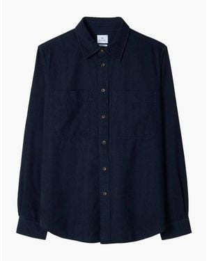 Paul Smith Ps Casual Fit Cord Shirt 49 Dk - Blue