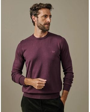 aubi Raven Cotton Crew Neck - Purple