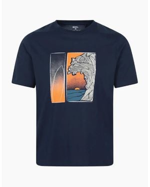 Mountain Warehouse Surfer Organic T-Shirt - Blue