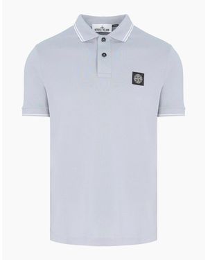 Stone Island Patch Logo 2200010 Polo - Blue