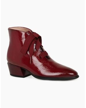 Hispanitas Verona Lace Up Ankle Boots - Red