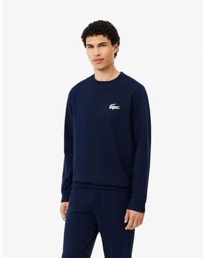 Lacoste Fleece Lounge Hoodie - Blue