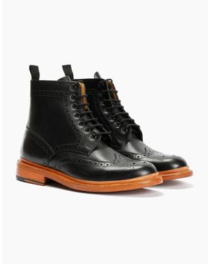 Chapman & Moore Walter Brogue Leather Boots - Black
