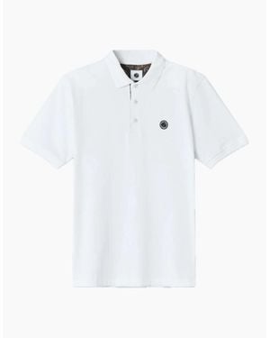 Pretty Green House Paisley Placket Polo - White