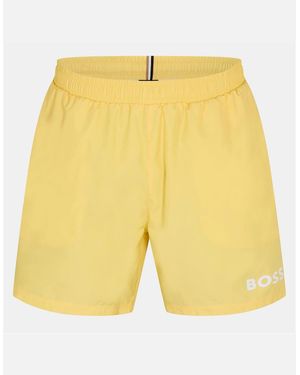 BOSS Dolphin Elasticated Waistband Swim Short - Yellow