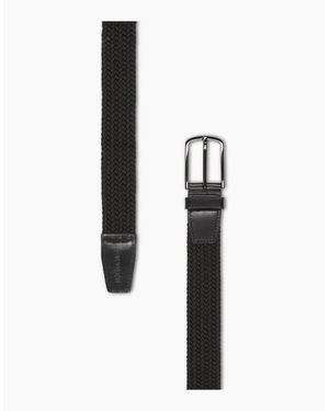 Lyle & Scott Braided Woven Pin Buckle Belt - Black