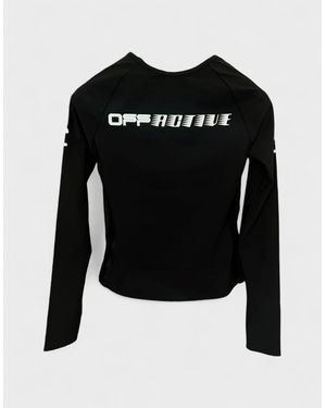 Off-White c/o Virgil Abloh Logo Print Performance Top - Black