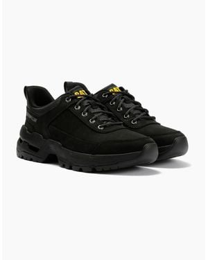 Caterpillar Surge Hiker Lo Waxy Nubuck Lace-Up Shoes - Black
