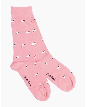 Swole Panda Sheep Bamboo Socks - Pink