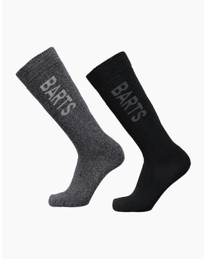 Barts Basic 2 Pack Moisture Wicking Ski Socks - Black