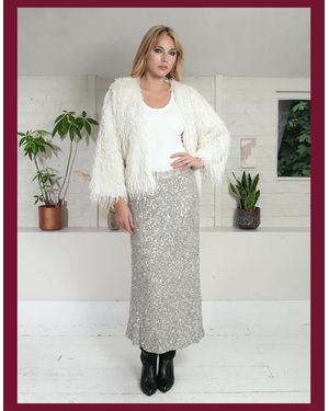 Nooki Design Philippa Sequin Skirt - Grey