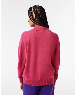 Lacoste Crocodile Logo Collared Neck Long Sleeve Jumper