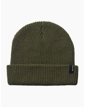 Brixton Heist Military Beanie Hat - Green