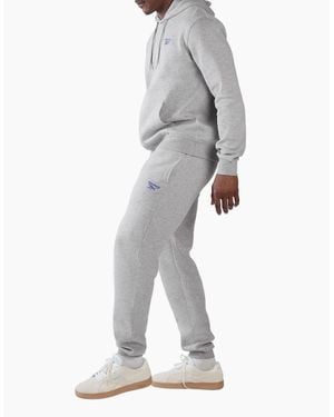 Reebok Id 2-Colour Logo Cuffed Joggers Cotton Joggers - White