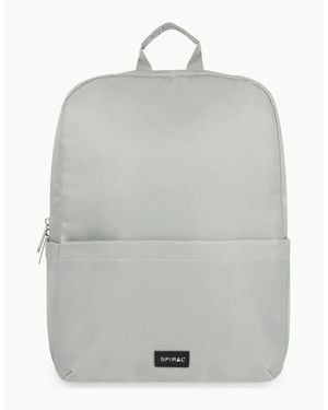 Spiral Monti Backpack With Logo Patch - Grey