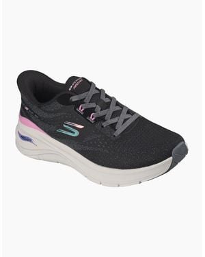 Skechers Arch Fit 3.0 Textile Mesh/Multi Trim Trainers - Black