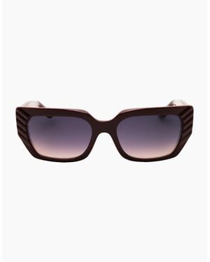 Guess Shiny Bordeaux Smoke Rose Gradient Sunglasses - Brown