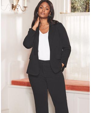 Live Unlimited London Ponte Relaxed Blazer - Black