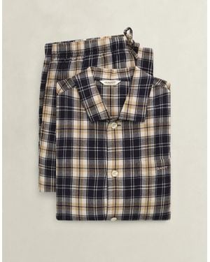 GANT Checked Pyjama Set - Blue