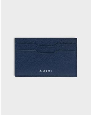 Amiri Iconic Embossed Leather Card Holder - Blue