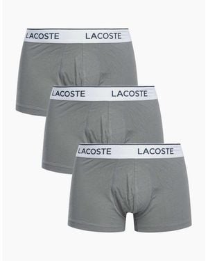 Lacoste 3 Pack Trunks - Grey
