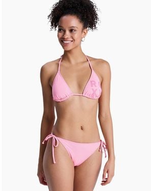 Roxy Solid Essentials Two Piece Tiki Tri Bikini - Red