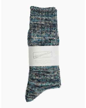 Anonymous Ism 5 Colour Mix Crew Cotton Socks - Green