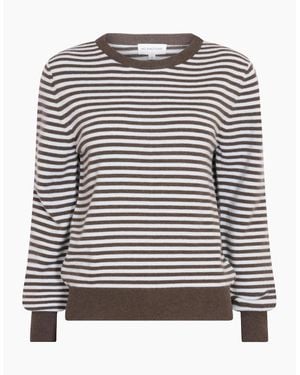 No Emotions UK Striped Jumper - White