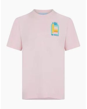 CASABLANCA New Mirror T Shirt - Pink