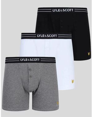 Lyle & Scott 3-Pack Core Trunks - Grey