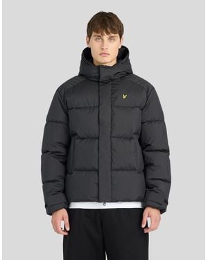 Lyle & Scott Hooded Puffer Jacket - Grey
