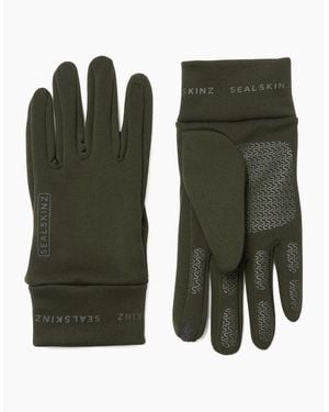 SealSkinz Acle Water Repellent Nano Fleece Gloves - Green