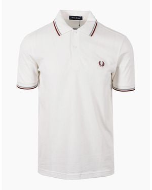 Fred Perry Twin Tipped Polo Snow/ Brand - White