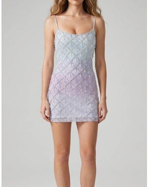 Oceanus Arabella Ombre Mini Dress - Purple